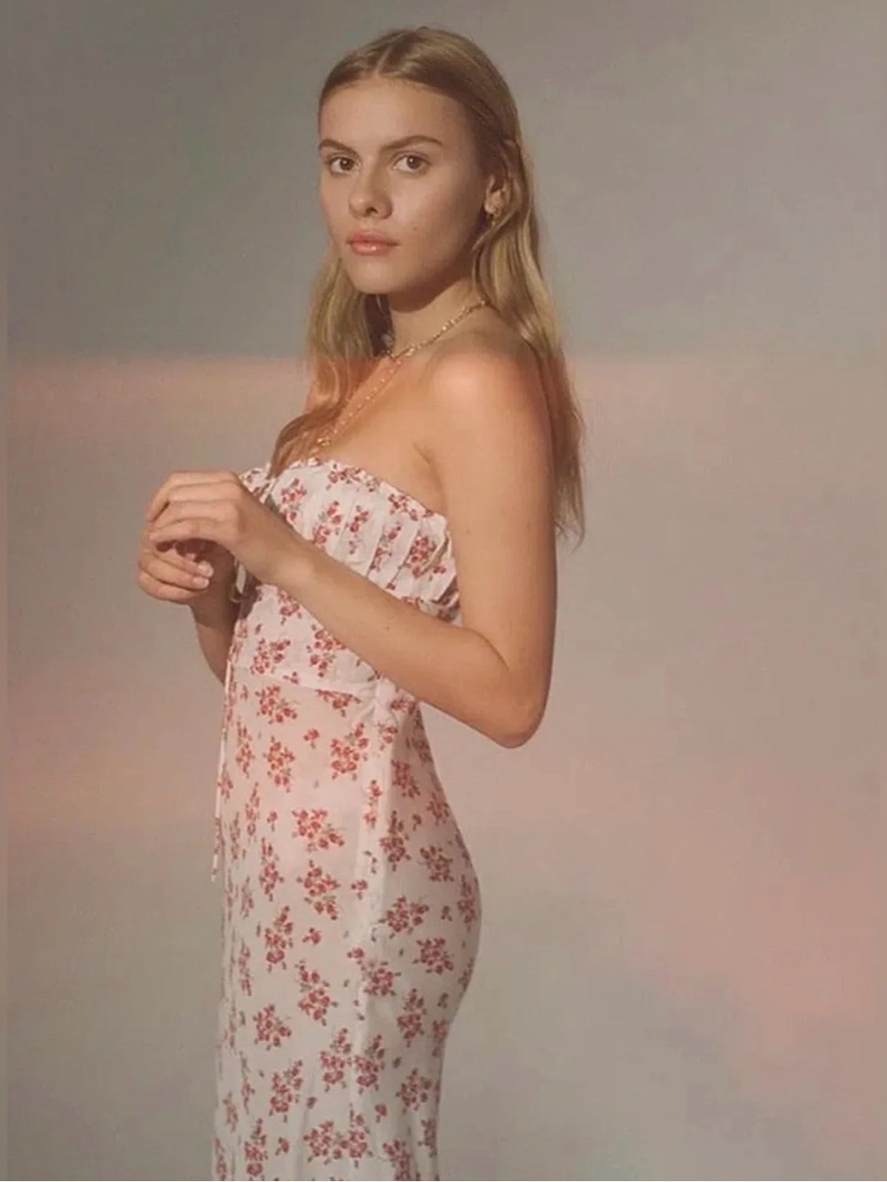 Realisation Par The Iris Strapless Midi Dress in Pleasures - Small - Picture 3 of 14